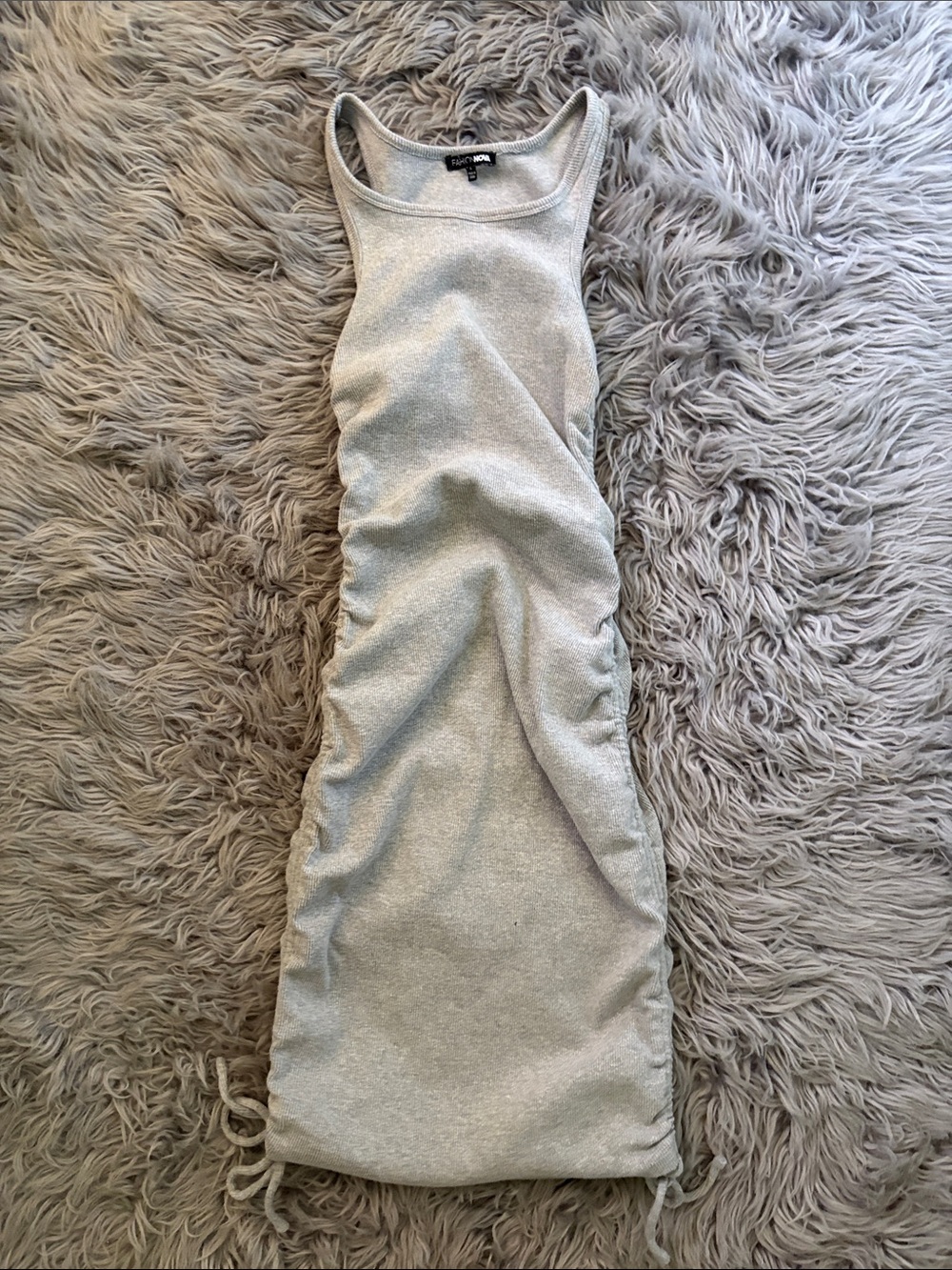 Fashion Nova gray ribbed mini tank dress